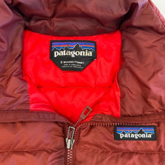 Patagonia Women’s Down Sweater Jacket Potters Red Small - Picture 4 of 12
